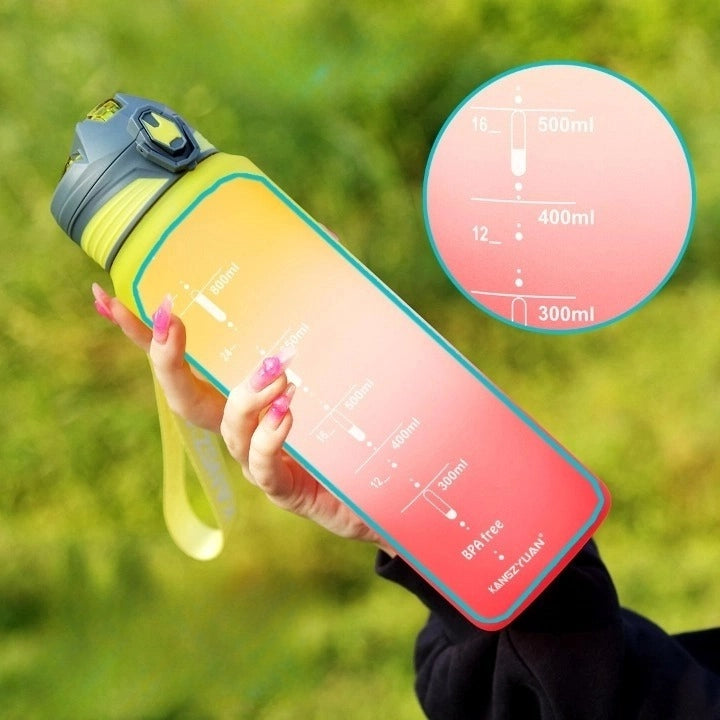 Fashional Sports Drink & Water Bottle with Scale 1000ml