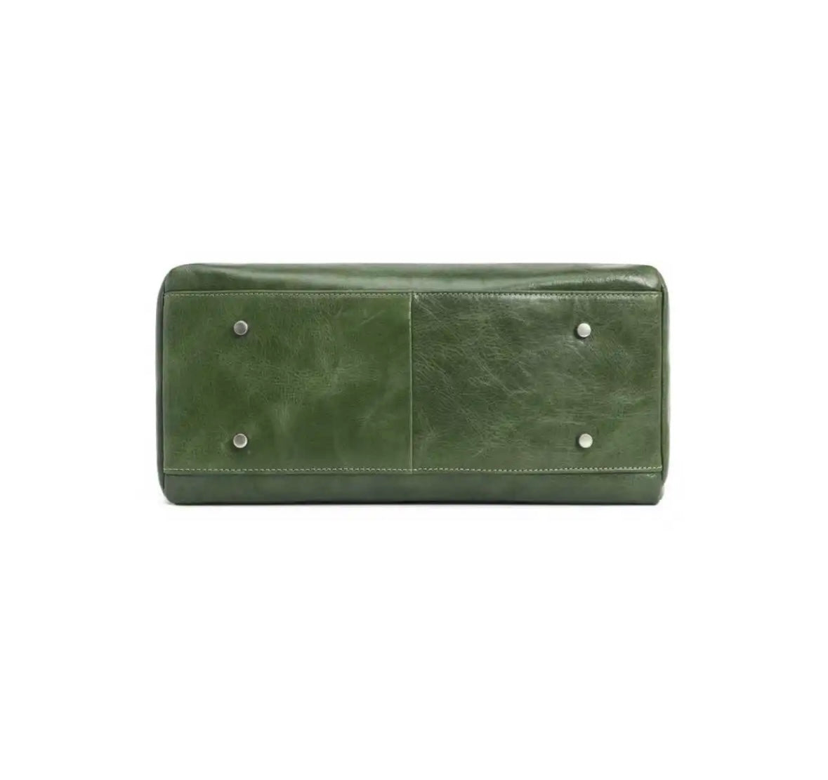 The Emerald Horizon Leather Duffle Bag Adjustable Strap
