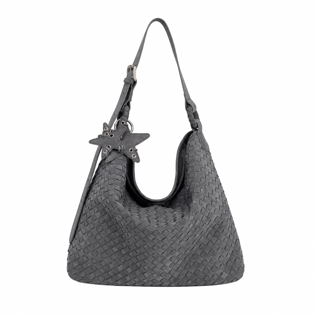 Woven Tote Bag for Women - Handmade Leather Shoulder Handbag
