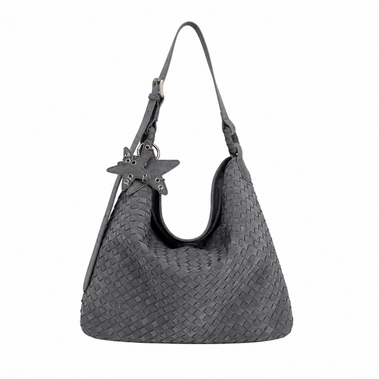Woven Tote Bag for Women - Handmade Leather Shoulder Handbag