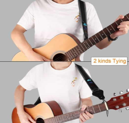 Guitar Strap with 3 Pick Holders for Electric/Acoustic Guitar (Nylon Strap)