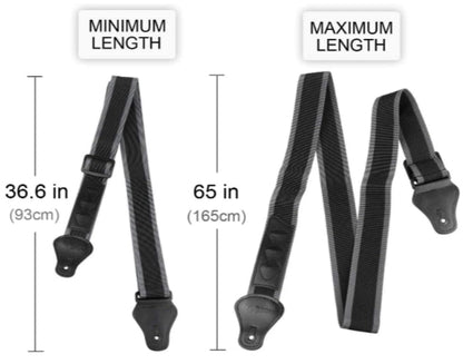 Guitar Strap with 3 Pick Holders for Electric/Acoustic Guitar (Nylon Strap)