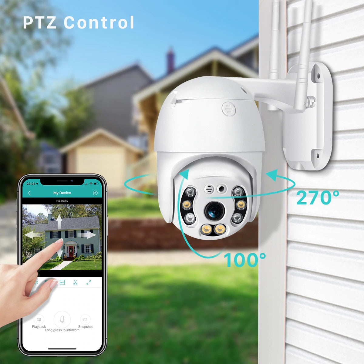 Wireless Security Camera with Indoor/Outdoor Night Vision