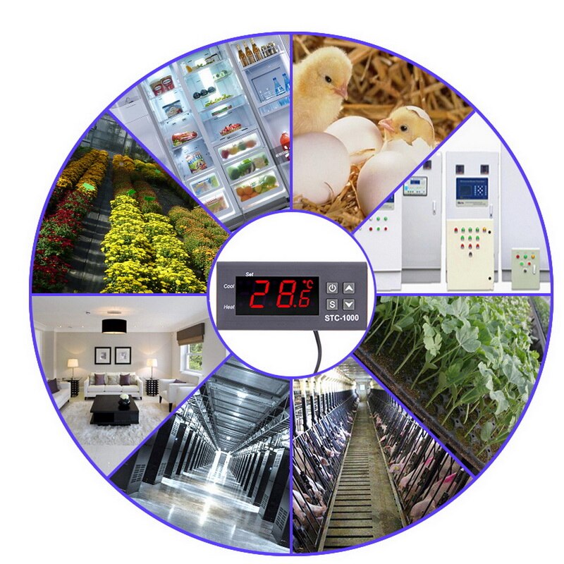 Temperature Controller 110-230V Controller Heating / Cooling