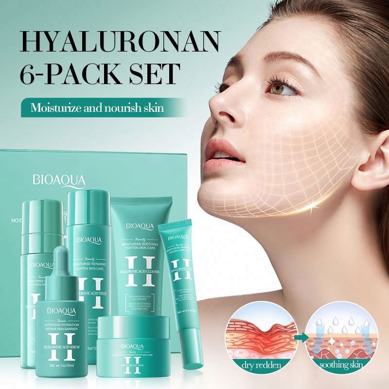 Hyaluronic Acid Moisturizing Repair Set Vitamin C Brightening Firming Facial Skin Care Face Cream