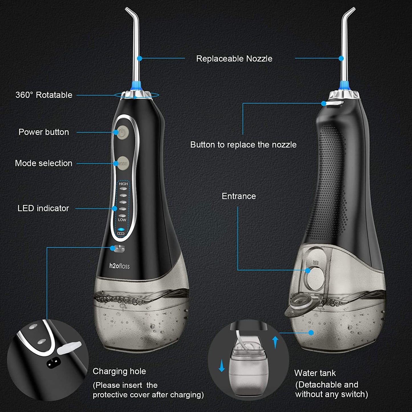portable oral irrigator