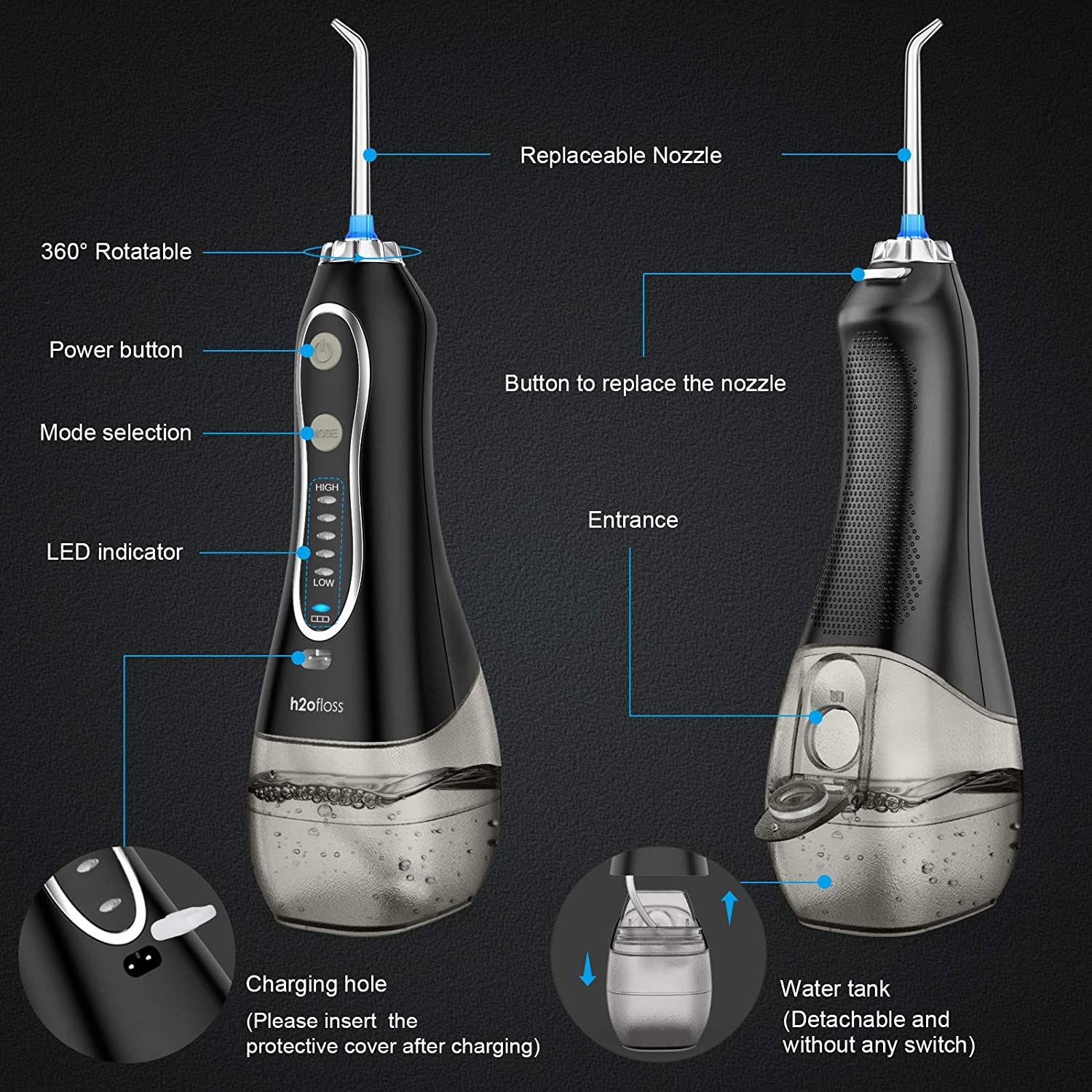 portable oral irrigator