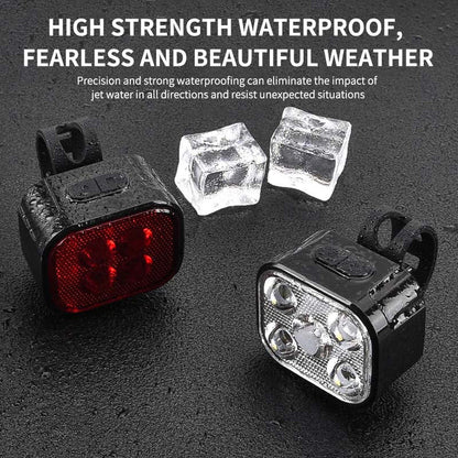 New Model :Rechargeable Bike Light Set - Front and Rear