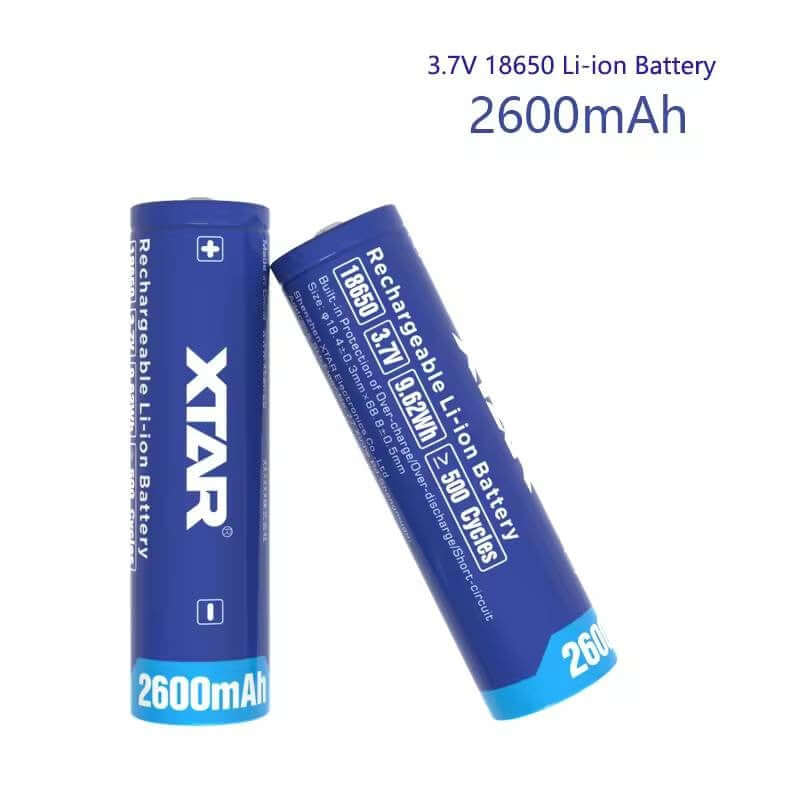 18650 Rechargeable Li-ion 3.7V Battery with protected button top