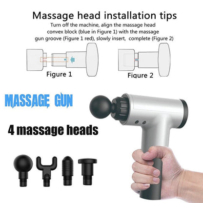 MASSAGE GUN with 4 Massage Heads