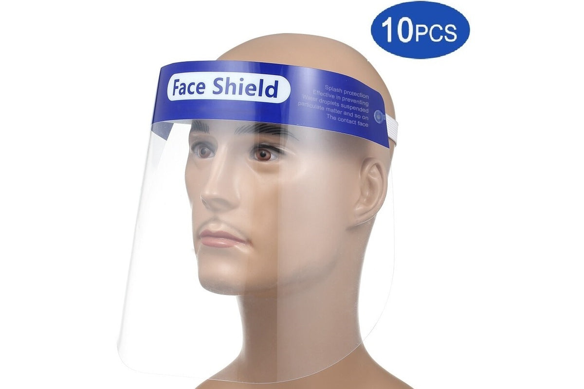 Protective Face Shield Transparent Mask 10PCS