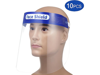 Protective Face Shield Transparent Mask 10PCS