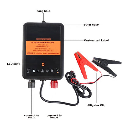 12V Electric Fence Energiser Unit