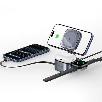 Portable 3-in-1 Magnetic Wireless Charger Charging Stand