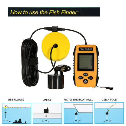Sonar LCD Fish Finder Fishing Tools Echo Sounder for Fishing