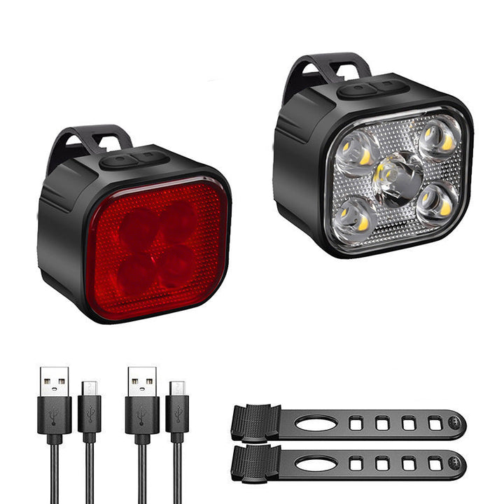 New Model :Rechargeable Bike Light Set - Front and Rear