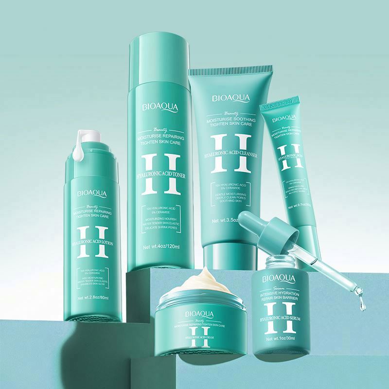 Hyaluronic Acid Moisturizing Repair Set Vitamin C Brightening Firming Facial Skin Care Face Cream