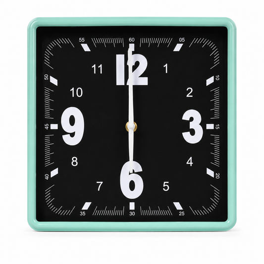 25cm Square Plastic Wall Clock – HA-8
