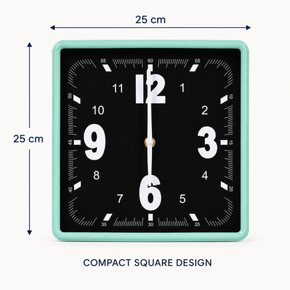 25cm Square Plastic Wall Clock – HA-8