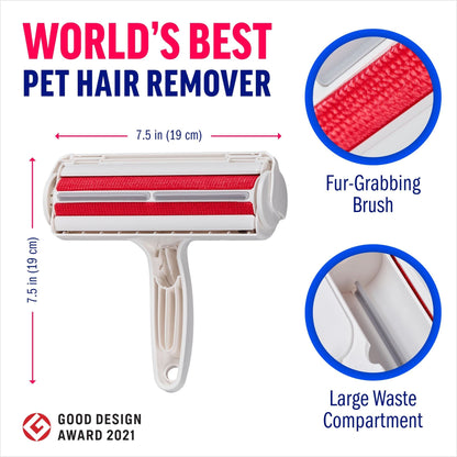 Compact pet hair remover tool