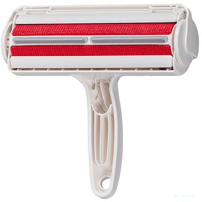 Reusable pet hair remover brush