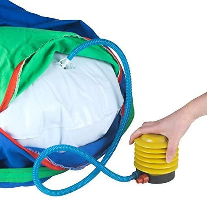 Kids Hanging Hammock Swing New Complete Set Dark Blue With Green Cushion - The Shopsite