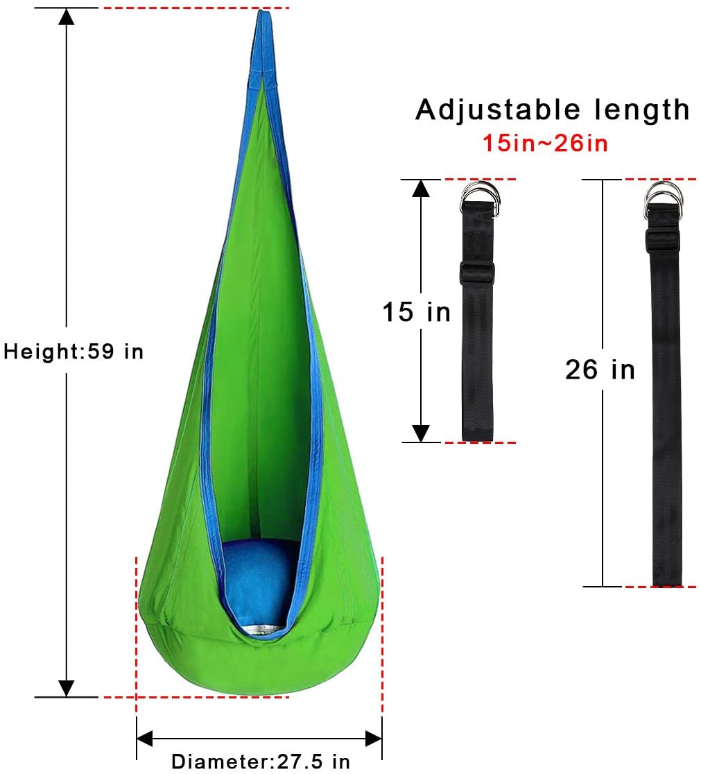 Kids Pod Swing Chair Tent Hanging Seat Hammock - The Shopsite