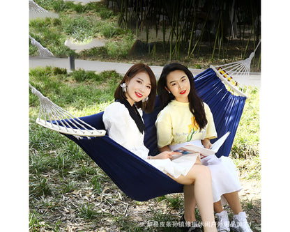 Hammock Double - Garden Cotton Hammock with Spreader Bar & Travel Bag 450lbs