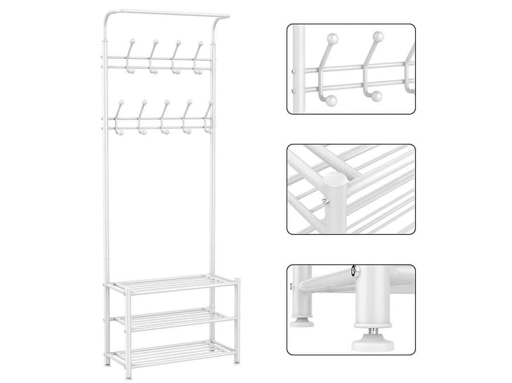 Cloth Rack Garment Rack 18 Hooks 3 - Tier - The Shopsite