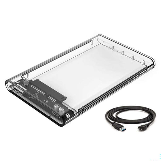 Transparent hard drive case