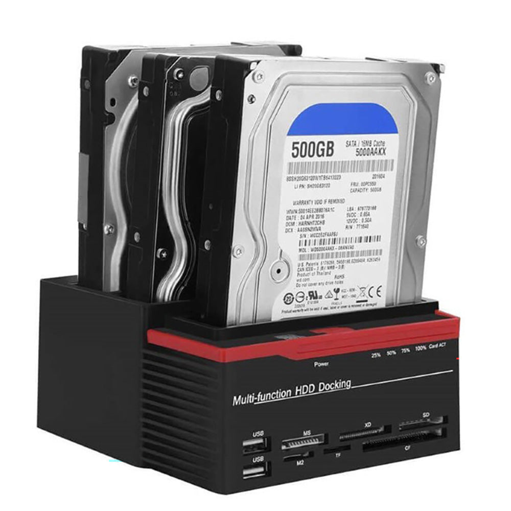 Triple slot hard drive docking station