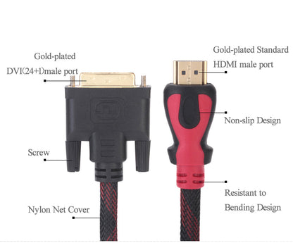 HDMI To DVI Cable 5M Support 1080P - The Shopsite
