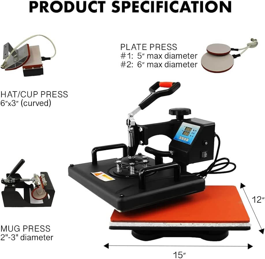 Digital Heat Press Machine Transfer T-Shirt Printer - The Shopsite