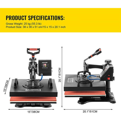 Digital Heat Press Machine Transfer T-Shirt Printer - The Shopsite