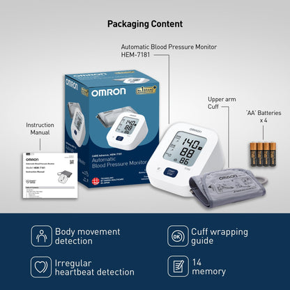 Omron Blood Pressure Monitor HEM 7181