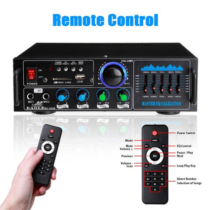 Remote control for amplifier