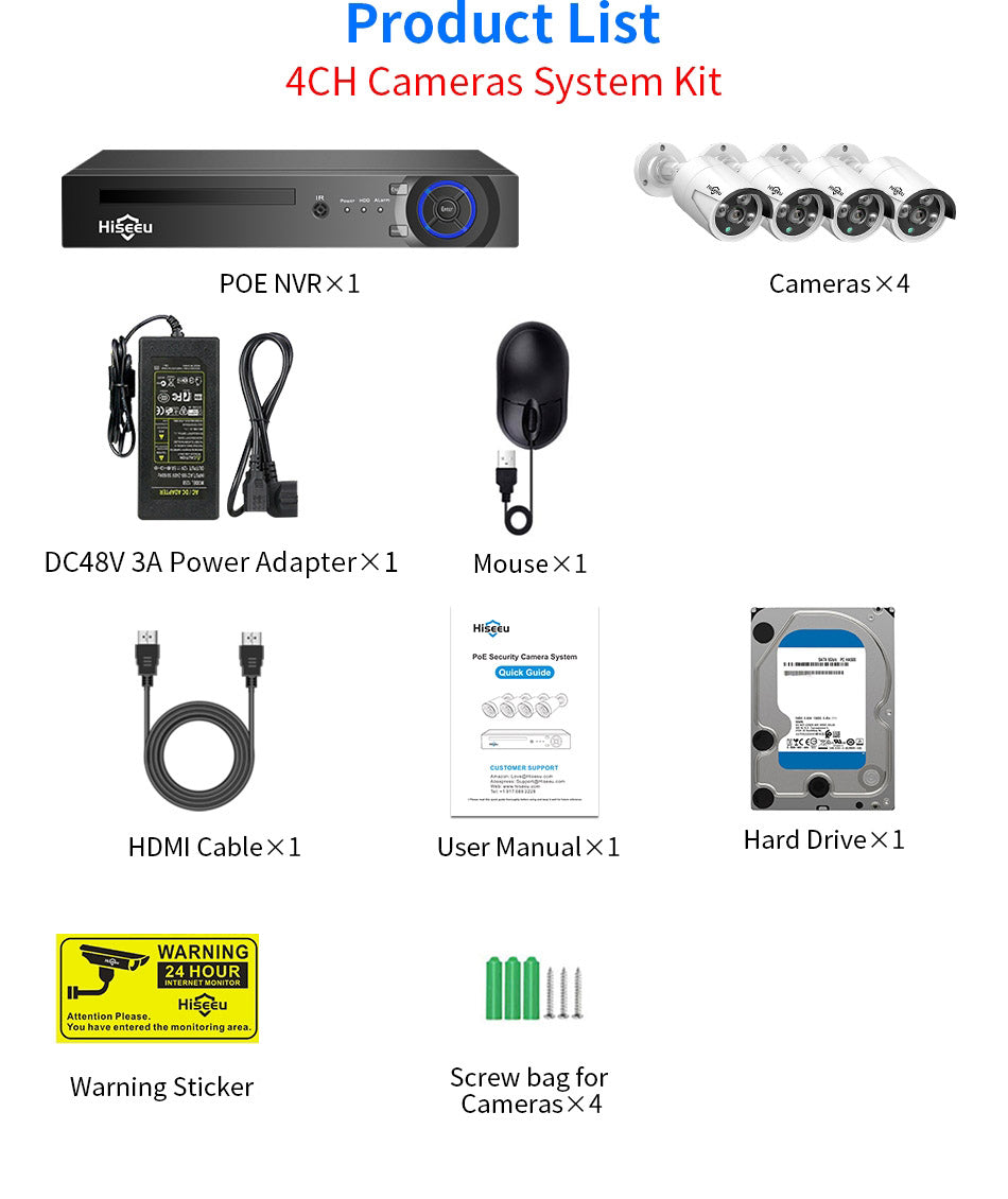 Wireless 3MP Security Camera System