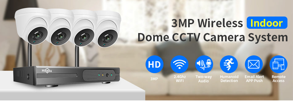 Security Camera System 3Mp CCTV Surveillance Wireless Camera System - The Shopsite