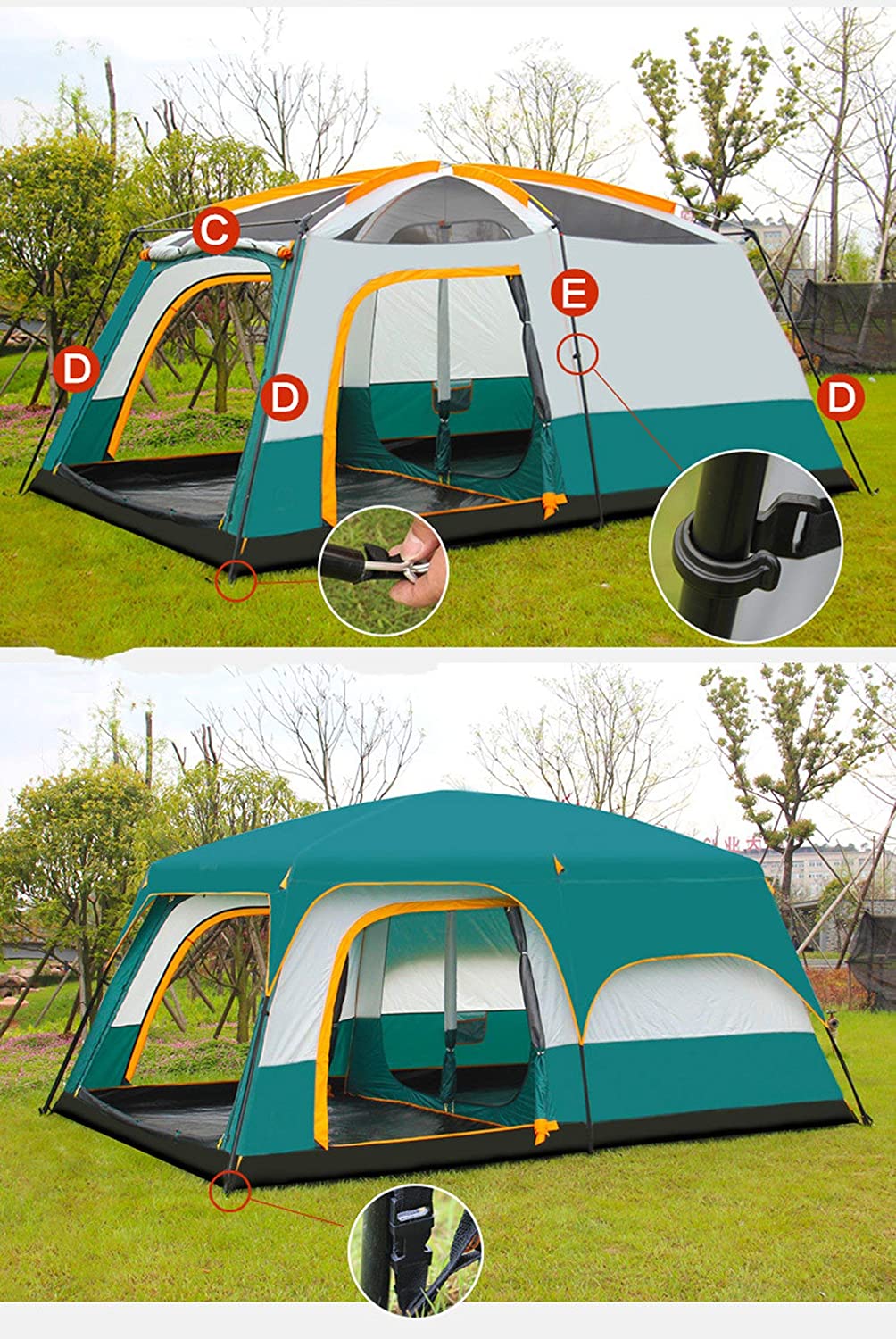 Waterresistant camping tent