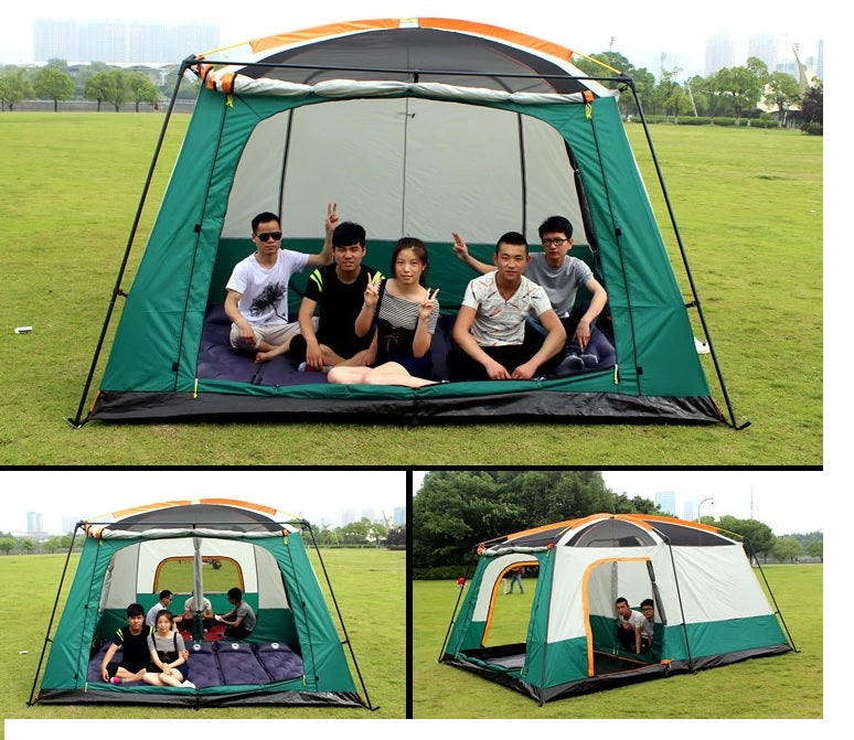 Camping tent with twoway zipper