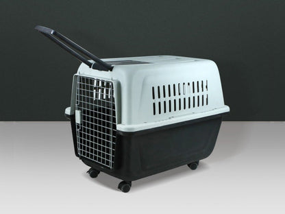 81cm - Wheeled Plastic Airline Travel Cage/Carrier/Crate