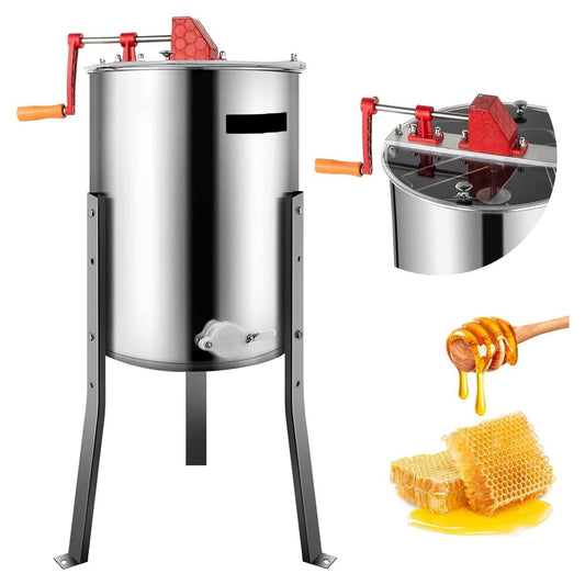 2 frame stainless steel honey extractor