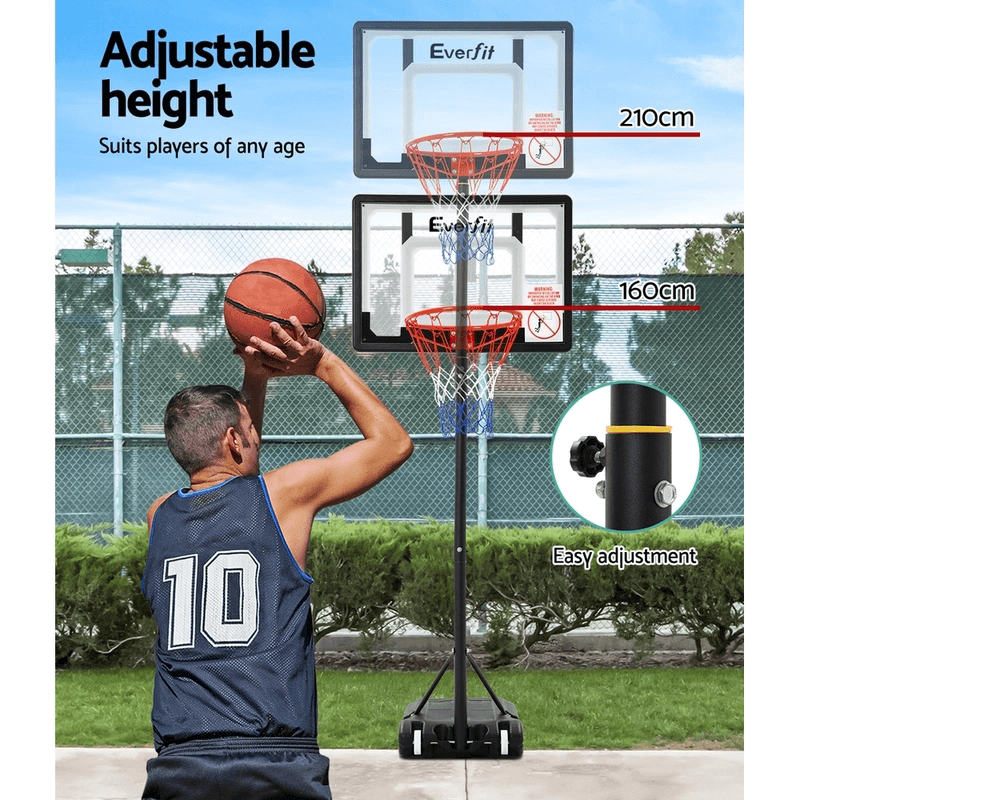 Adjustable Basketball Hoop 1.6 to 2.1m