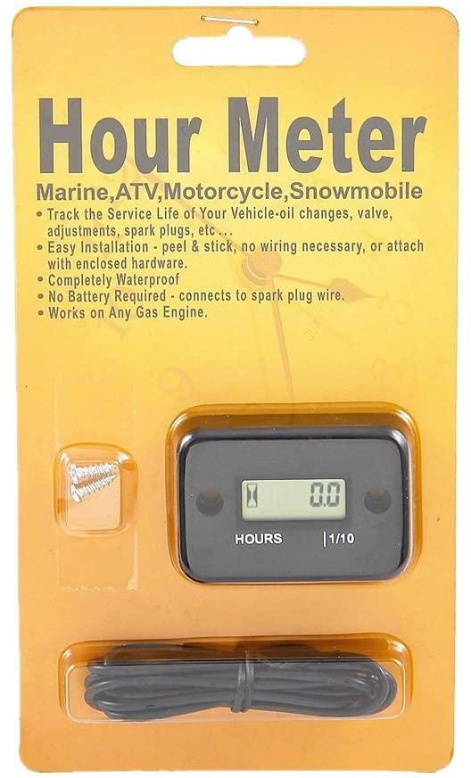 Hour Meter Nductive Hour Meter For Gas Engine Lawn Mower Dirt Bike Motorcycle Motocross Snowmobile - The Shopsite
