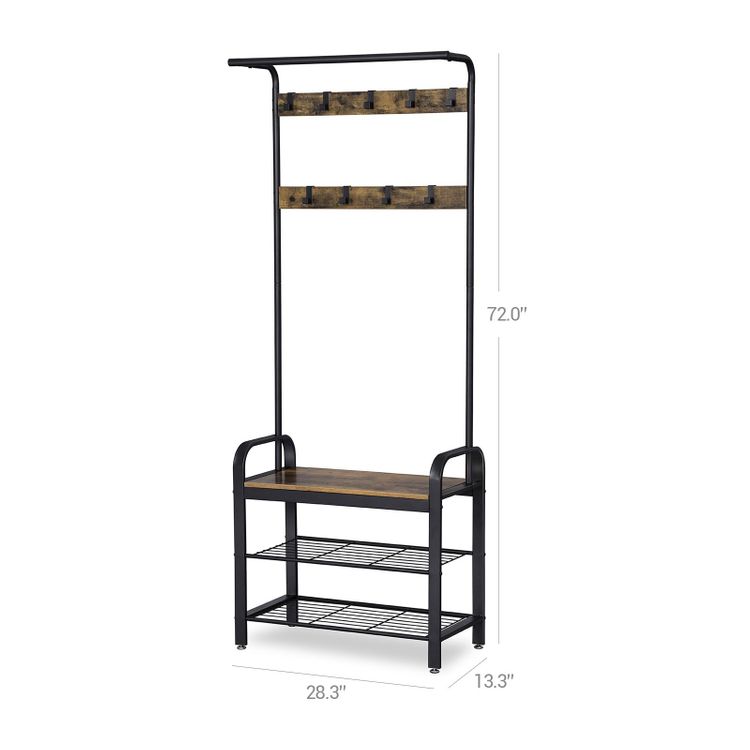 Vasagle Coat Rack Stand with Shoe Storage Bench