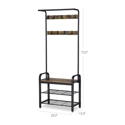 Vasagle Coat Rack Stand with Shoe Storage Bench
