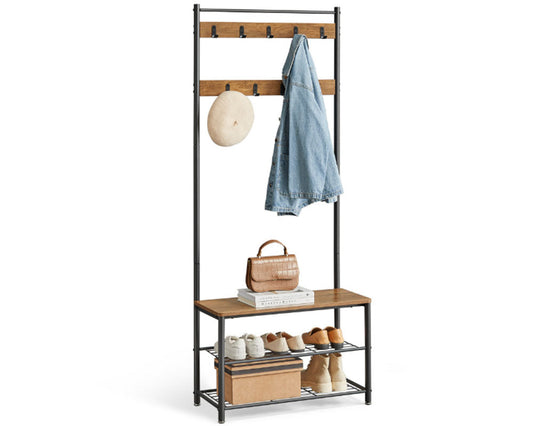 VASAGLE Coat Rack Stand Shoe Rack