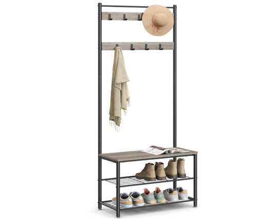 VASAGLE Coat Rack Stand Shoe Rack
