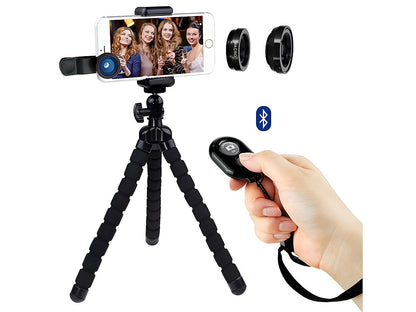 iPhone Tripod Mount Holder Stand + Bluetooth Selfie remote