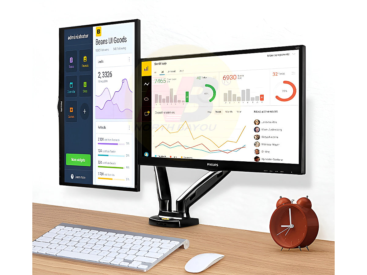 Dual arm monitor stand Hydraulic
